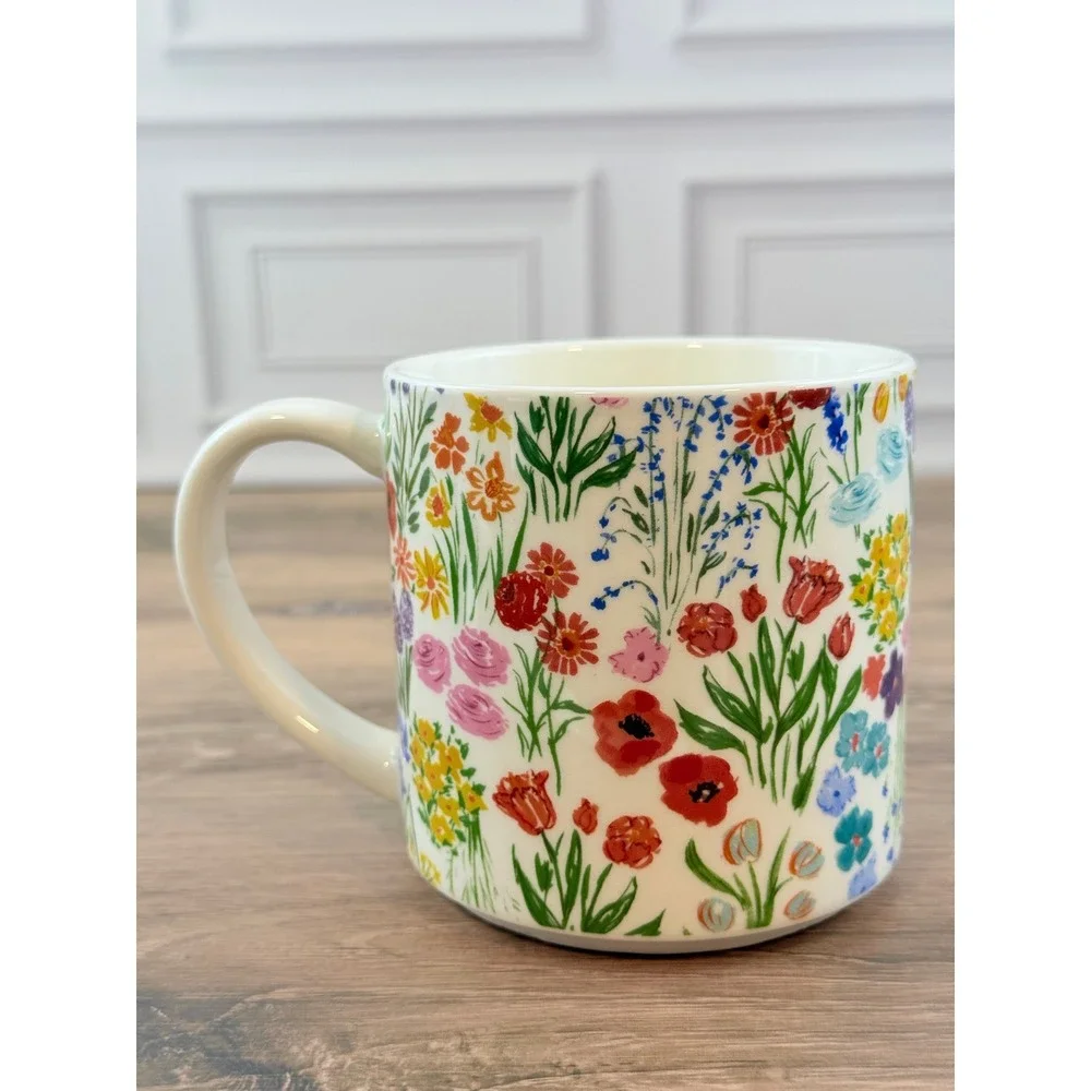 Sur La Table 14oz Floral Mug La Fattoria Toscana Green MINT!